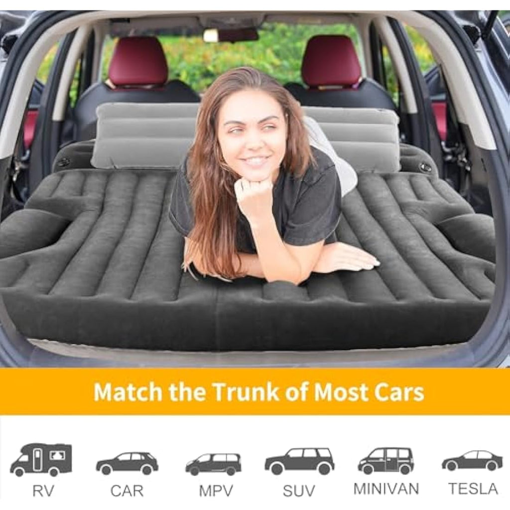 KMZ SUV Air Mattress – Thickened Double-Sided Flocked Camping Bed