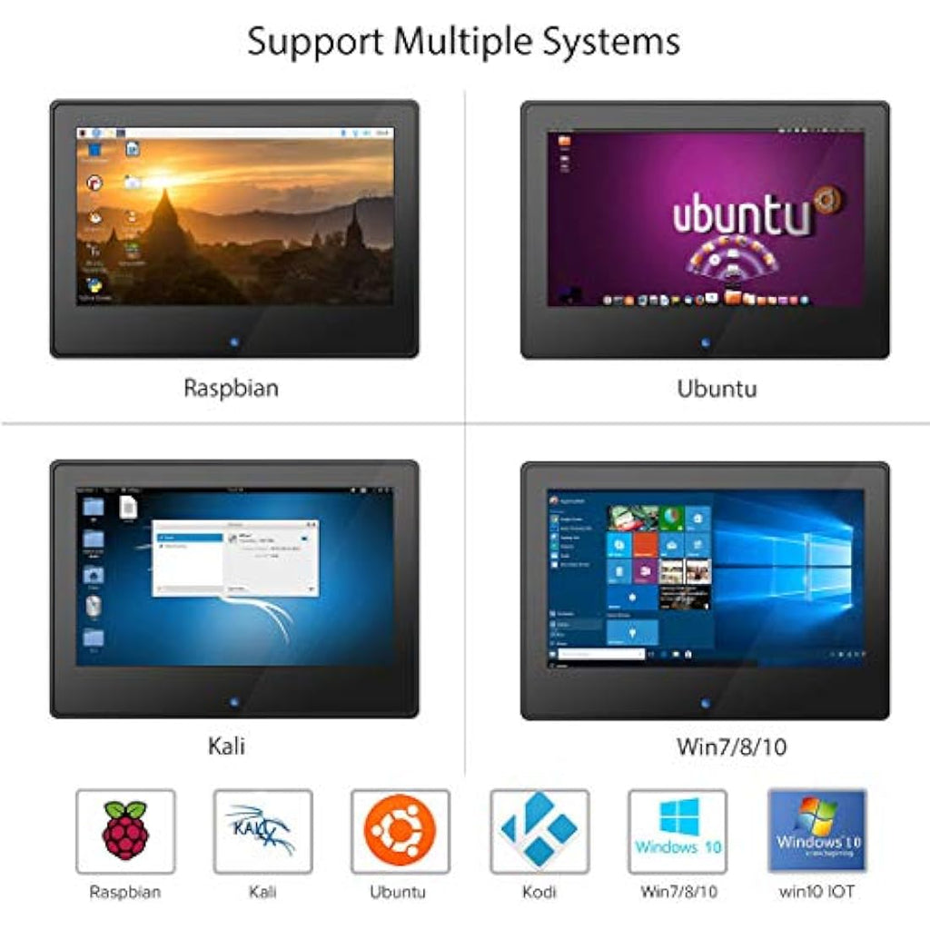 Elecrow 7-Inch Touchscreen Monitor | 1024x600 Display for Raspberry Pi