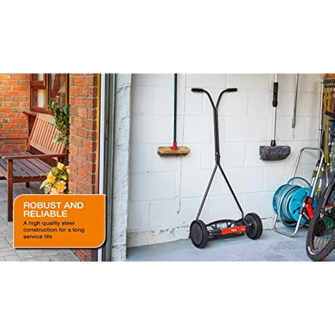 Flymo H400 Manual Cylinder Push Lawn Mower – 40cm Cutting Width