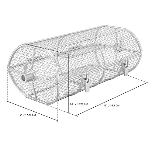 Onlyfire Stainless Steel Rotisserie Grill Basket for French Fries & Beans