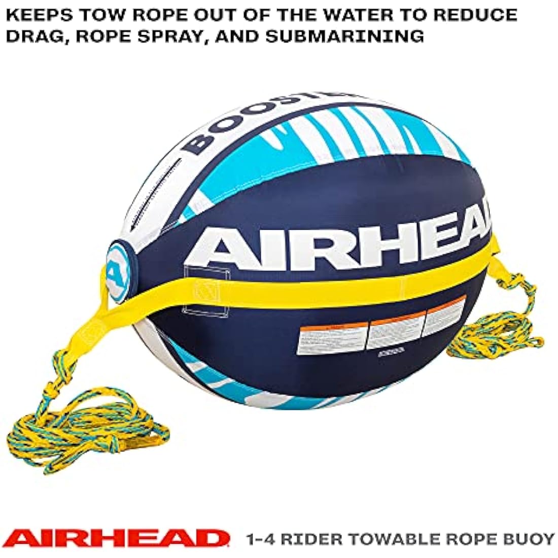 Airhead Booster Ball – Towable Tube Rope Performance Ball with 60' Rope