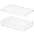 PATIKIL Acrylic Box with Lid 4.33" x 2.76" x 0.98", Clear Acrylic Display Boxes Plastic Square Cube Containers Storage Organizer for Candy Tiny
