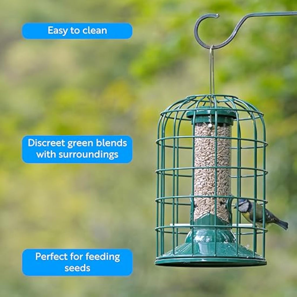 RSPB Squirrel Proof Bird Seed Feeder – Durable Hanging Aluminium