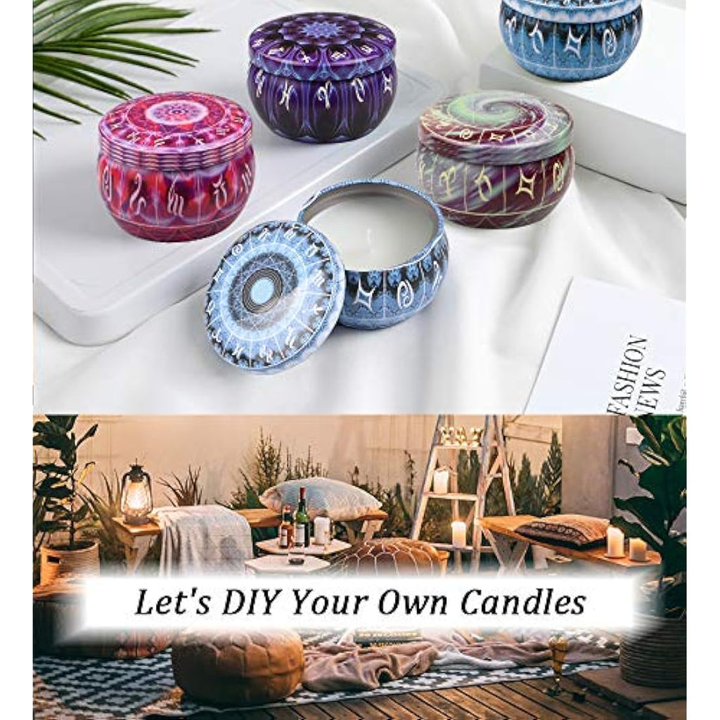 DIY Candle Making Kit – Soy Wax Beginner Set with 8 Tins