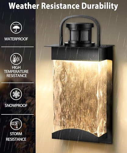 Lamomo Outdoor Motion Sensor Wall Light – 1200LM Dusk to Dawn LED Porch Lamp