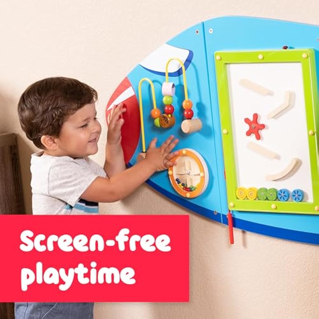 Jolof Store Airplane Activity Wall Panels | Montessori Sensory Busy Board
