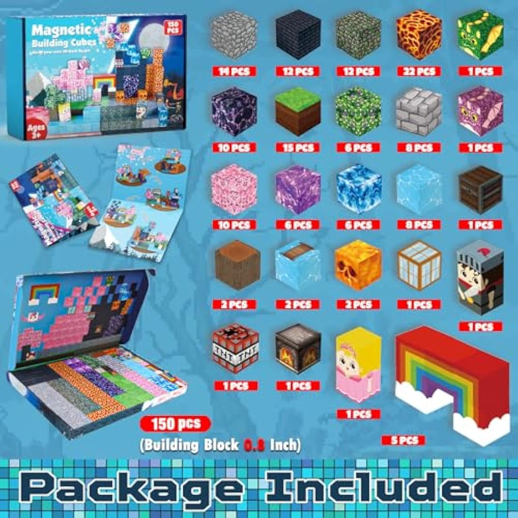 GraceDuck 150 PCS Magnetic Blocks – Dark Swordsman's Forest Castle STEM Toy