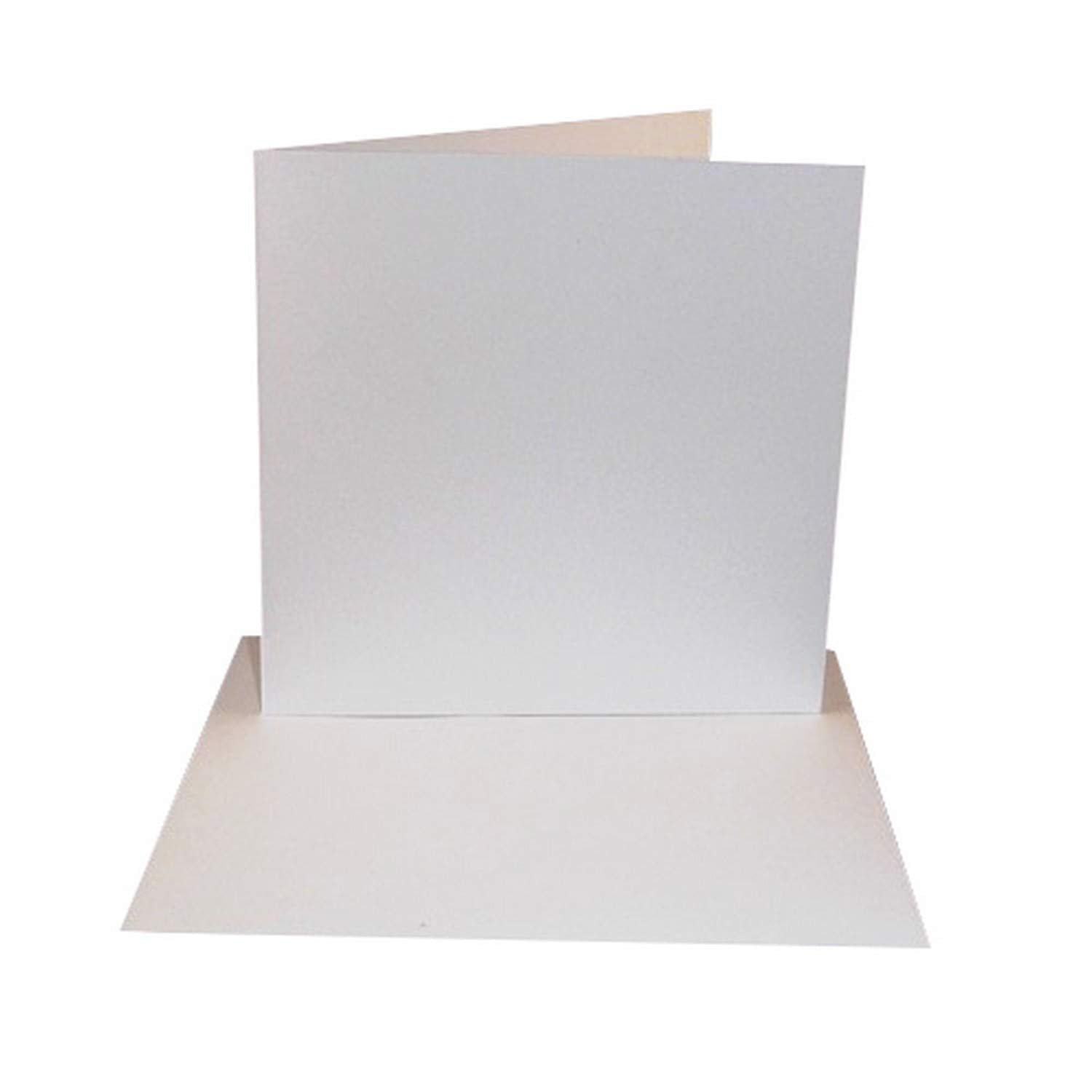 50 Pack White 6x6 Card Blanks & Envelopes - 300gsm Cardstock