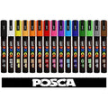 Uni POSCA PC-5M Markers - 15 Assorted Colours Professional Set