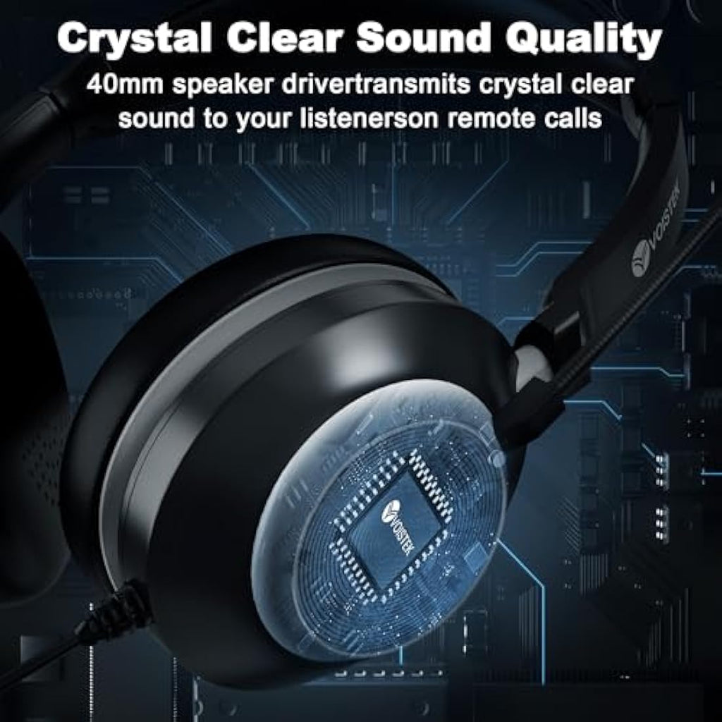 Voistek USB Headset with Noise Cancelling Mic | 3.5mm & USB-C Wired
