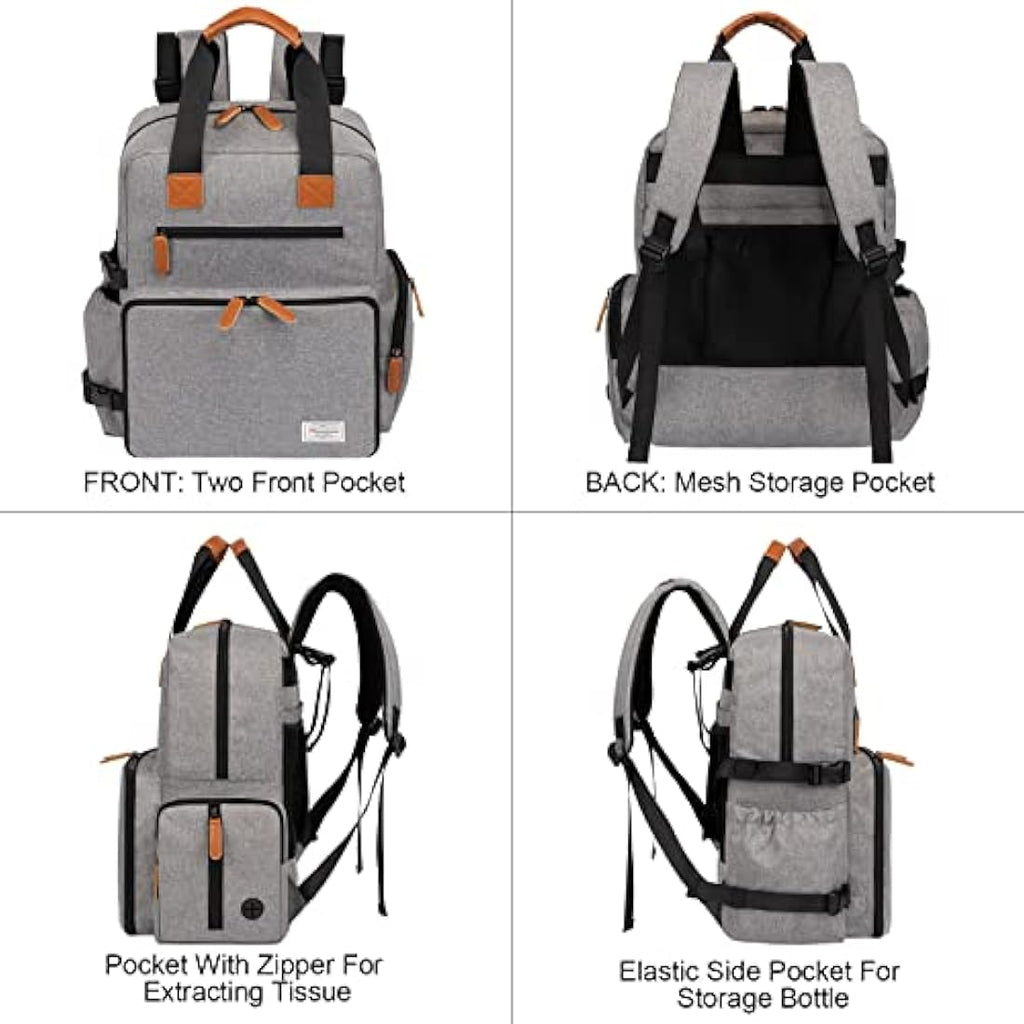 Modoker Dog Travel Bag – Airline Approved Pet Backpack Kit with Bowls, Grey