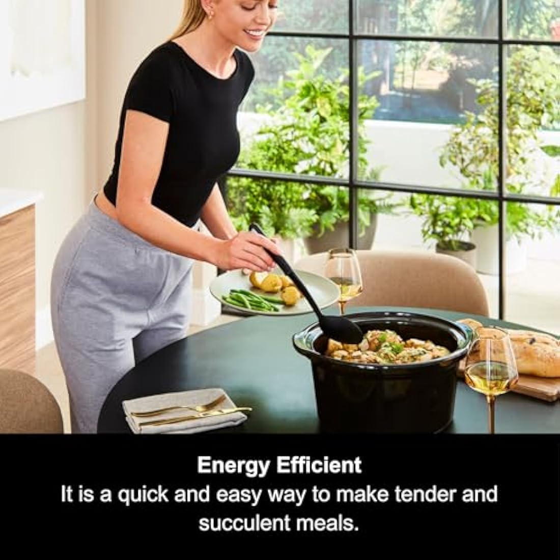 Morphy Richards 6.5L Slow Cooker – Brushed Steel Ceramic Pot