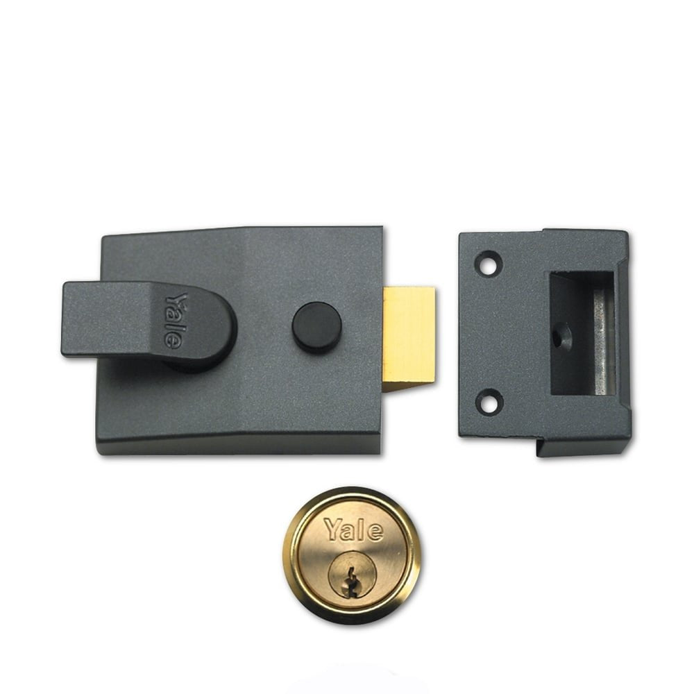 Yale Deadlock Nightlatch – 60mm Backset with Brass Cylinder (Boxed)