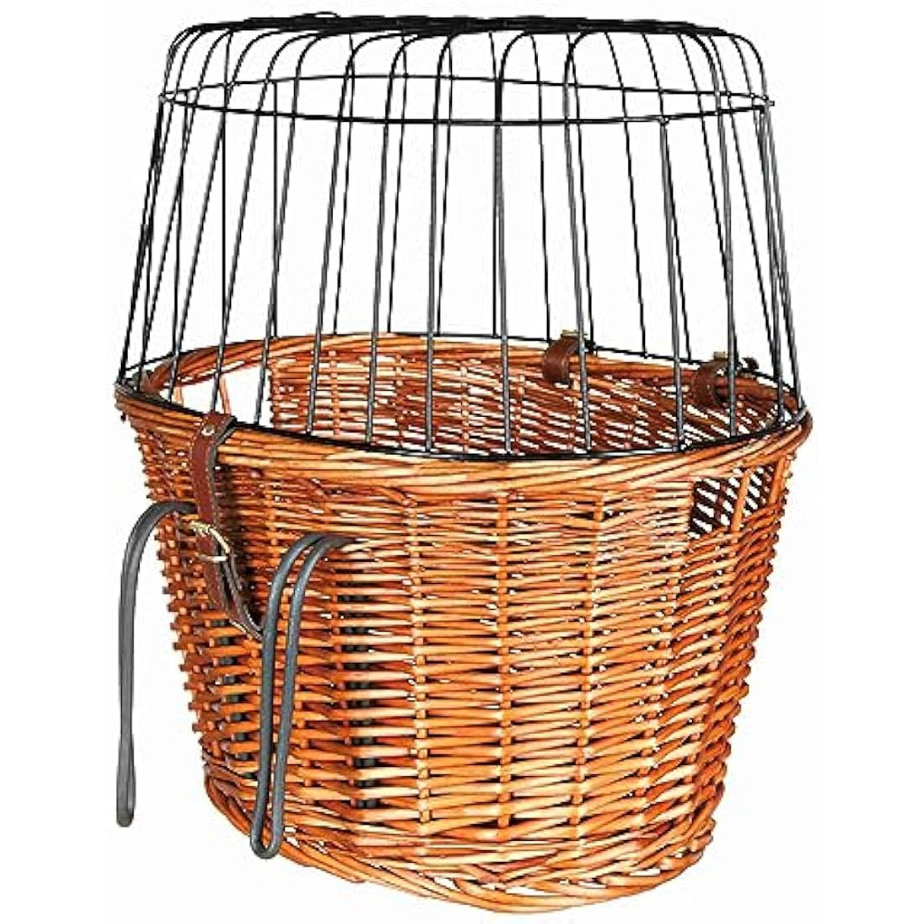 Trixie Willow Front Dog Bike Basket with Grid - Natural - 44x48x33cm