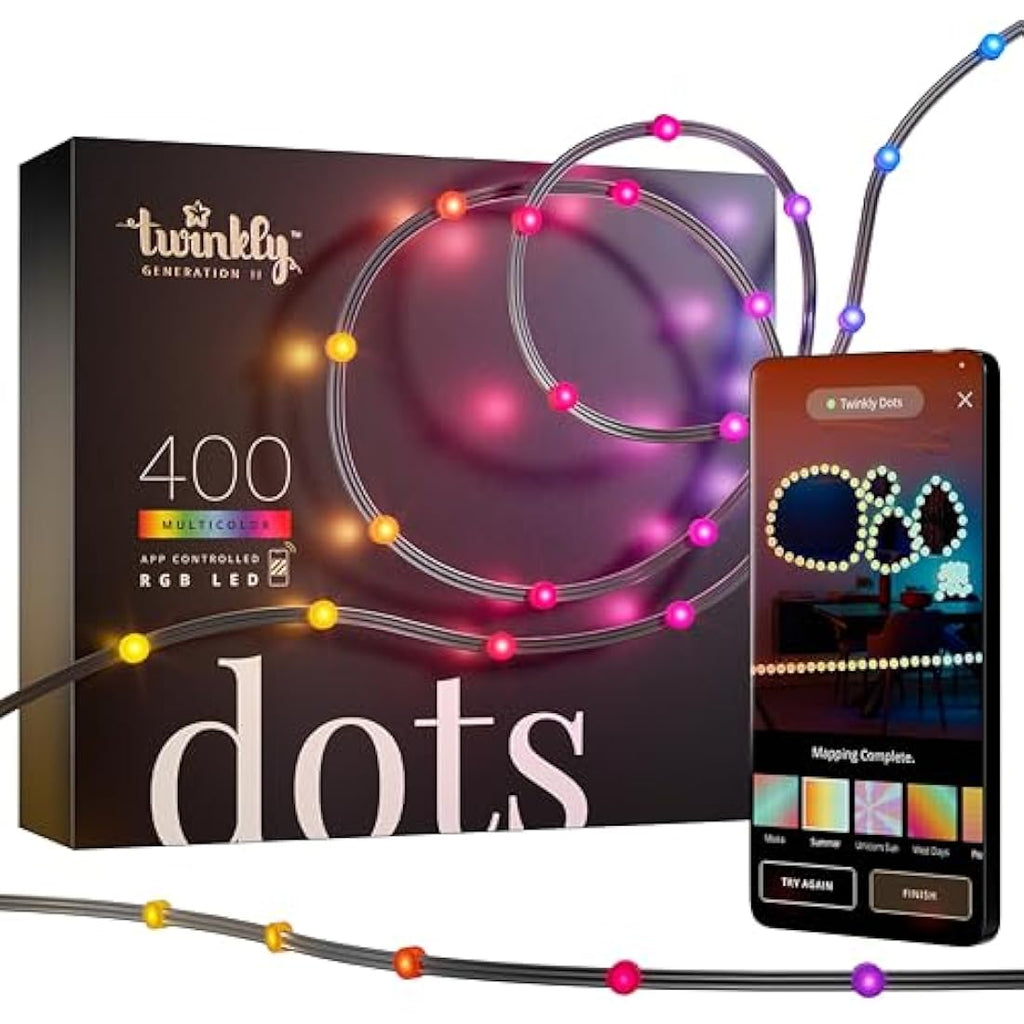 Twinkly Dots 400 RGB LED Strip – 20m Smart App-Controlled Lights