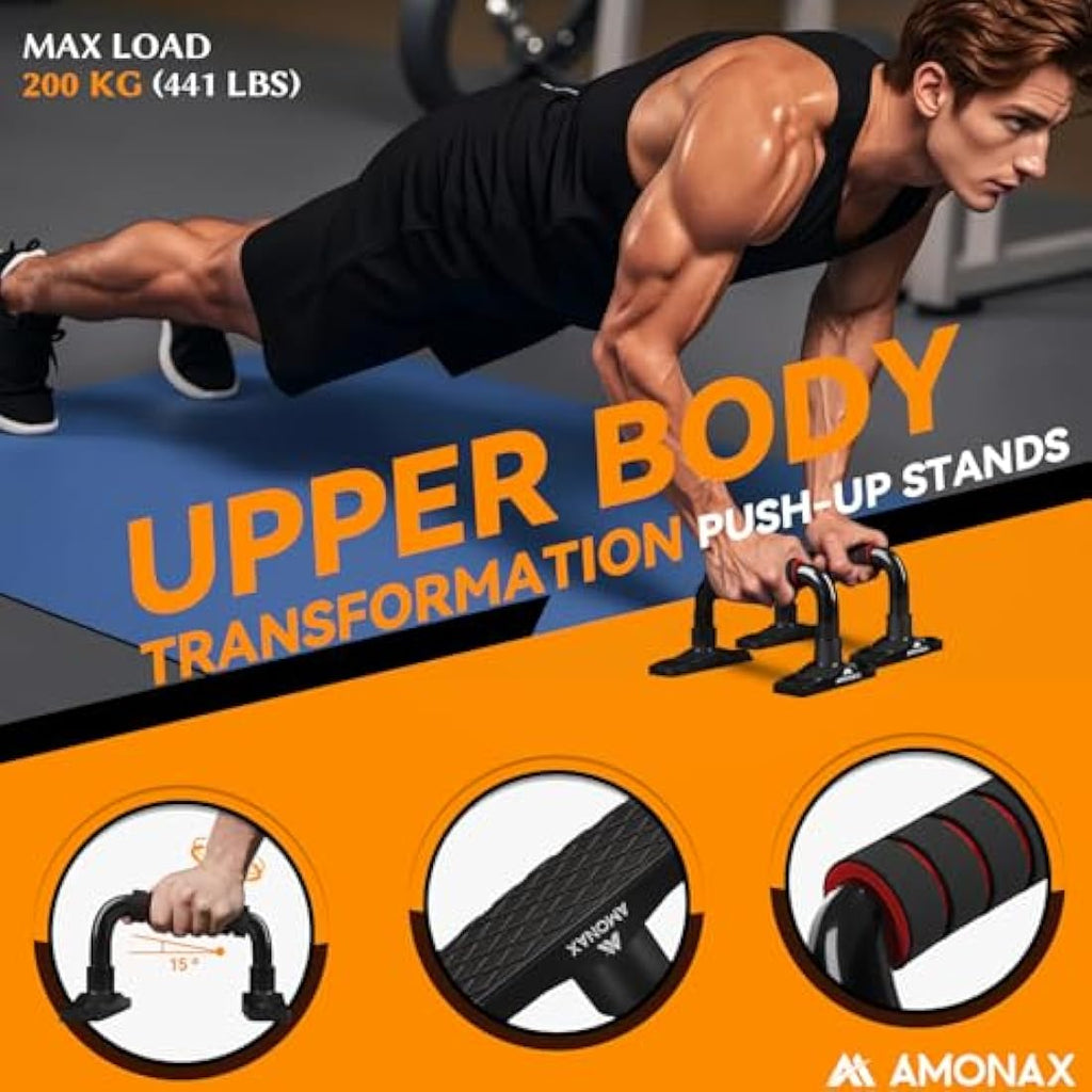 Amonax Convertible Ab Roller Wheel and Home Gym Fitness Equipment Set