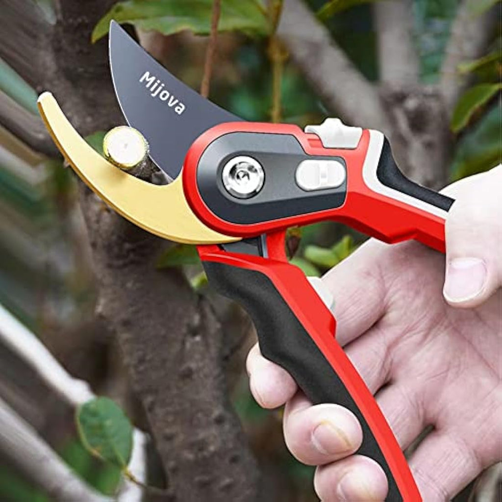 Mijova Heavy Duty Pruning Shears – SK-5 Carbon Steel Bypass Pruners