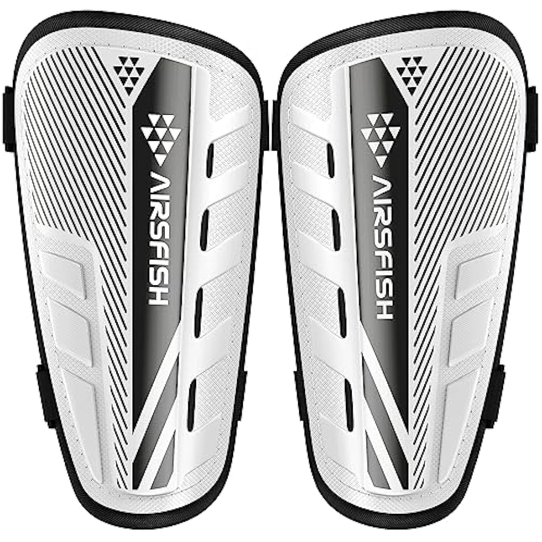 AirsFish Kids Soccer Shin Guards with Ankle Protection - Black, XS