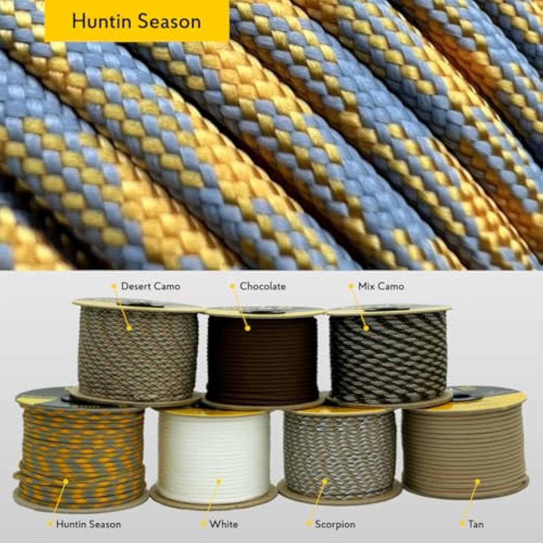 EDCX 550 Paracord – 4mm 7-Strand Nylon Rope for Camping and DIY