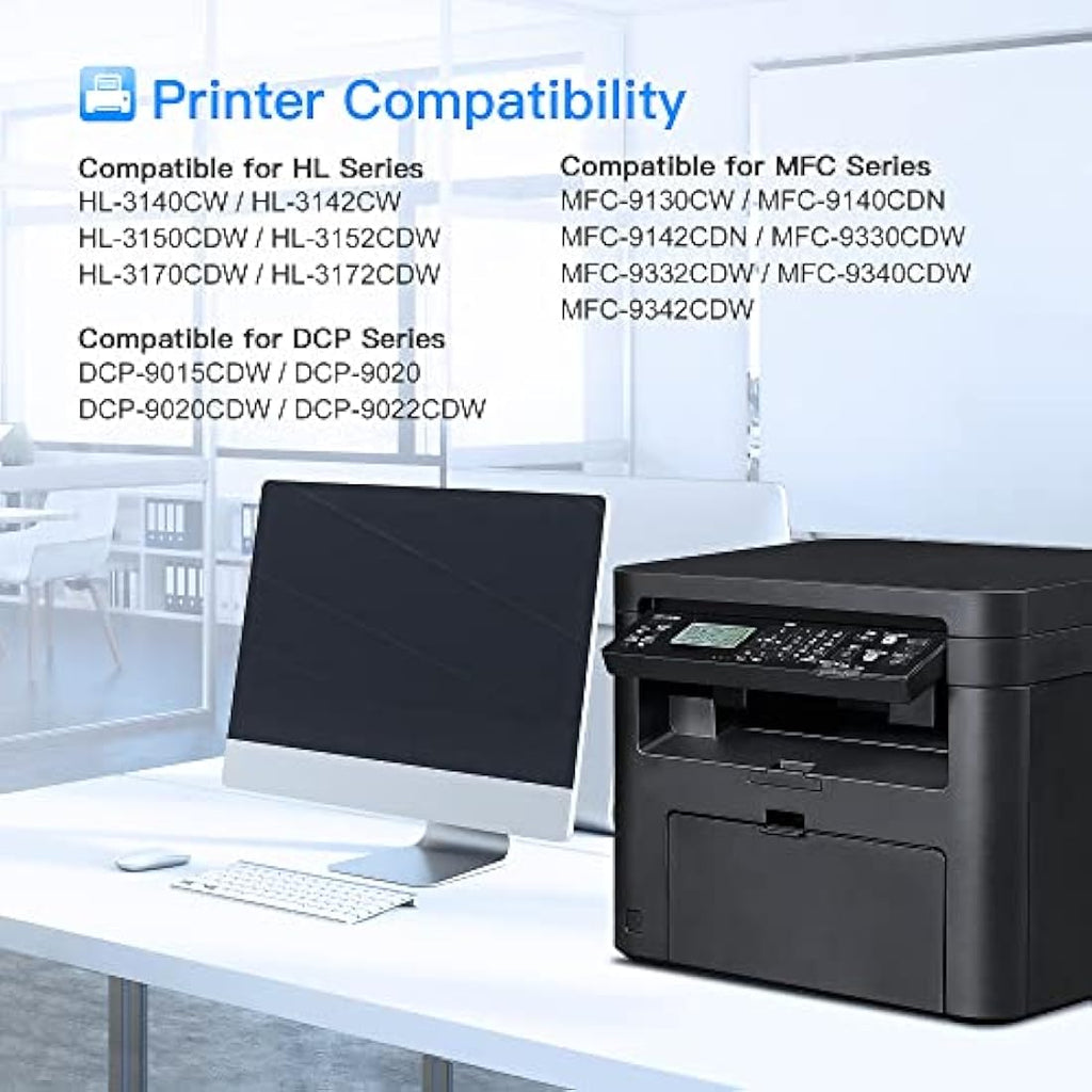 LxTek TN241 TN245 Compatible Toner Cartridge for Brother MFC-9332CDW (5 Pack)
