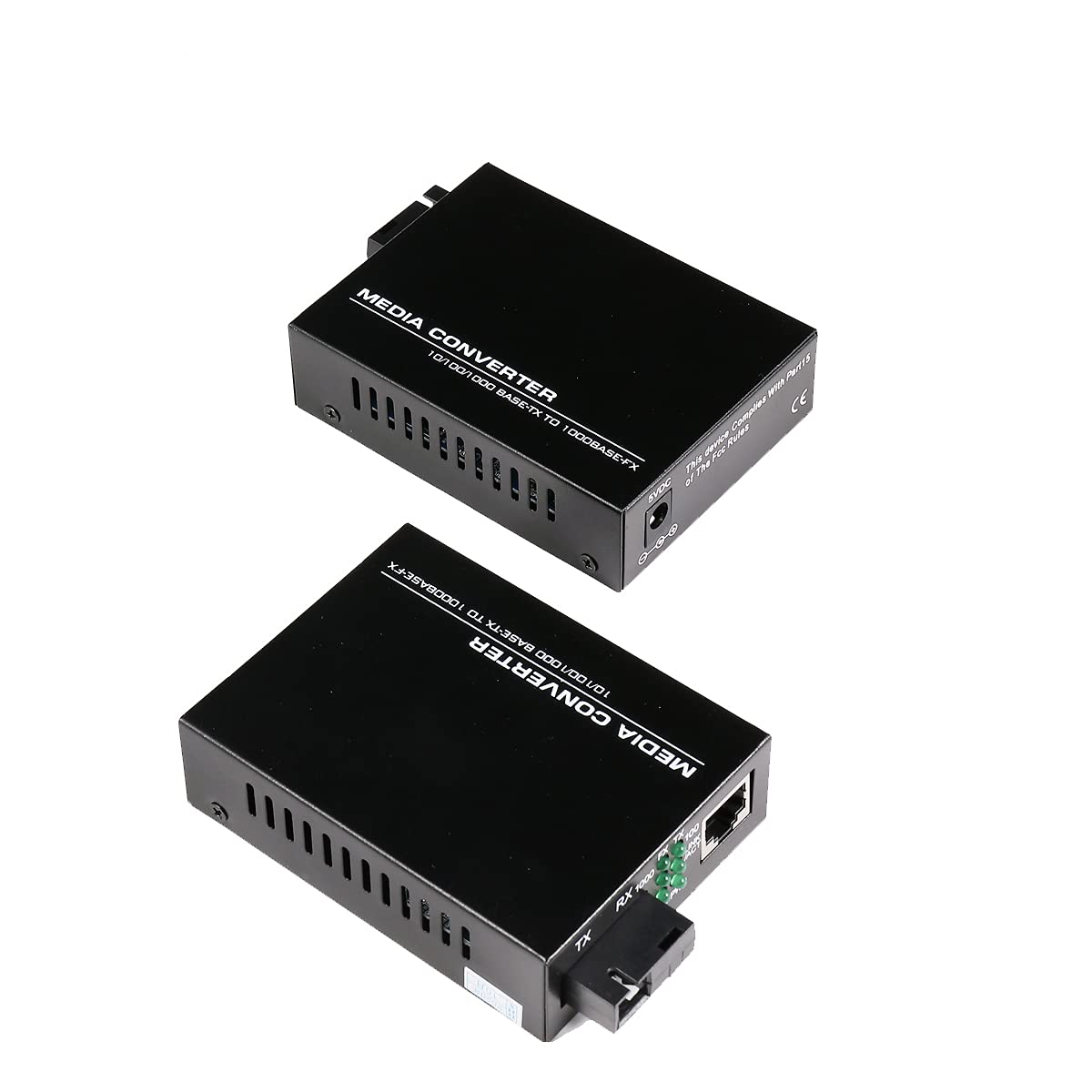 Jolof Store Gigabit Ethernet Media Converter – 2 Pack Single Mode SC 20km