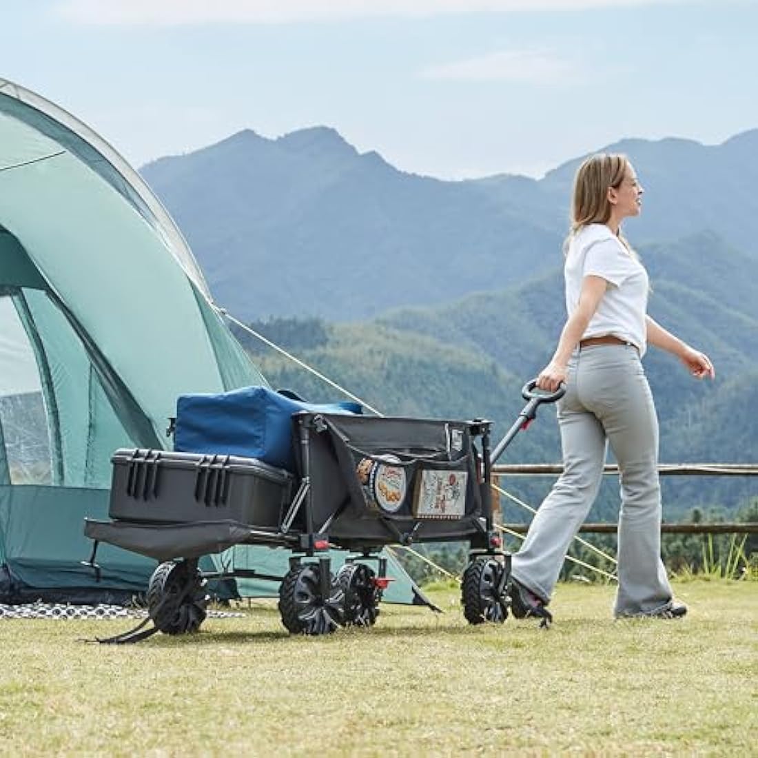Timber Ridge 300L Folding Festival Trolley | 135kg Heavy Duty Wagon