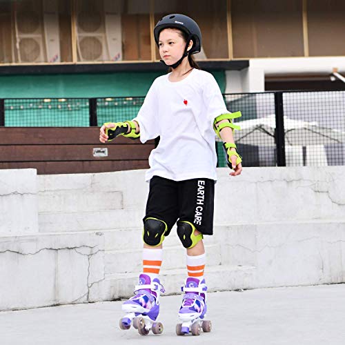 Gonex Adjustable Roller Skates | Light Up Quad Skates for Kids & Beginners