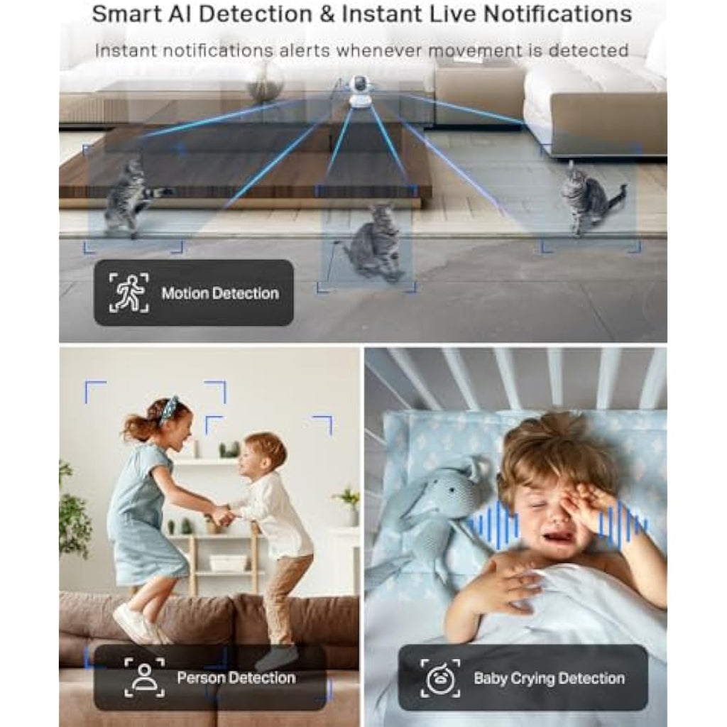 Tapo TC70 Indoor Security Camera | 1080p Pan/Tilt WiFi Baby & Pet Monitor