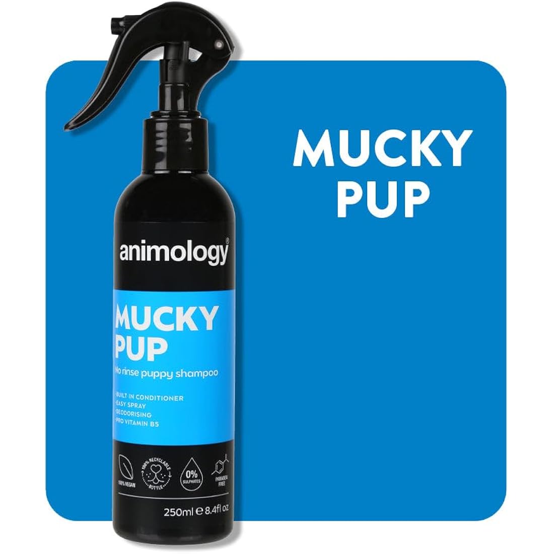 Animology Mucky Pup No-Rinse Puppy Shampoo Spray - Vegan 250ml