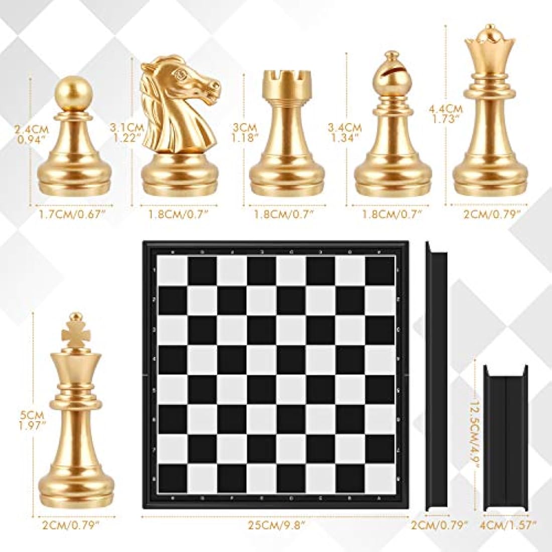 Peradix Magnetic Travel Chess Set – Foldable Portable Board for Kids