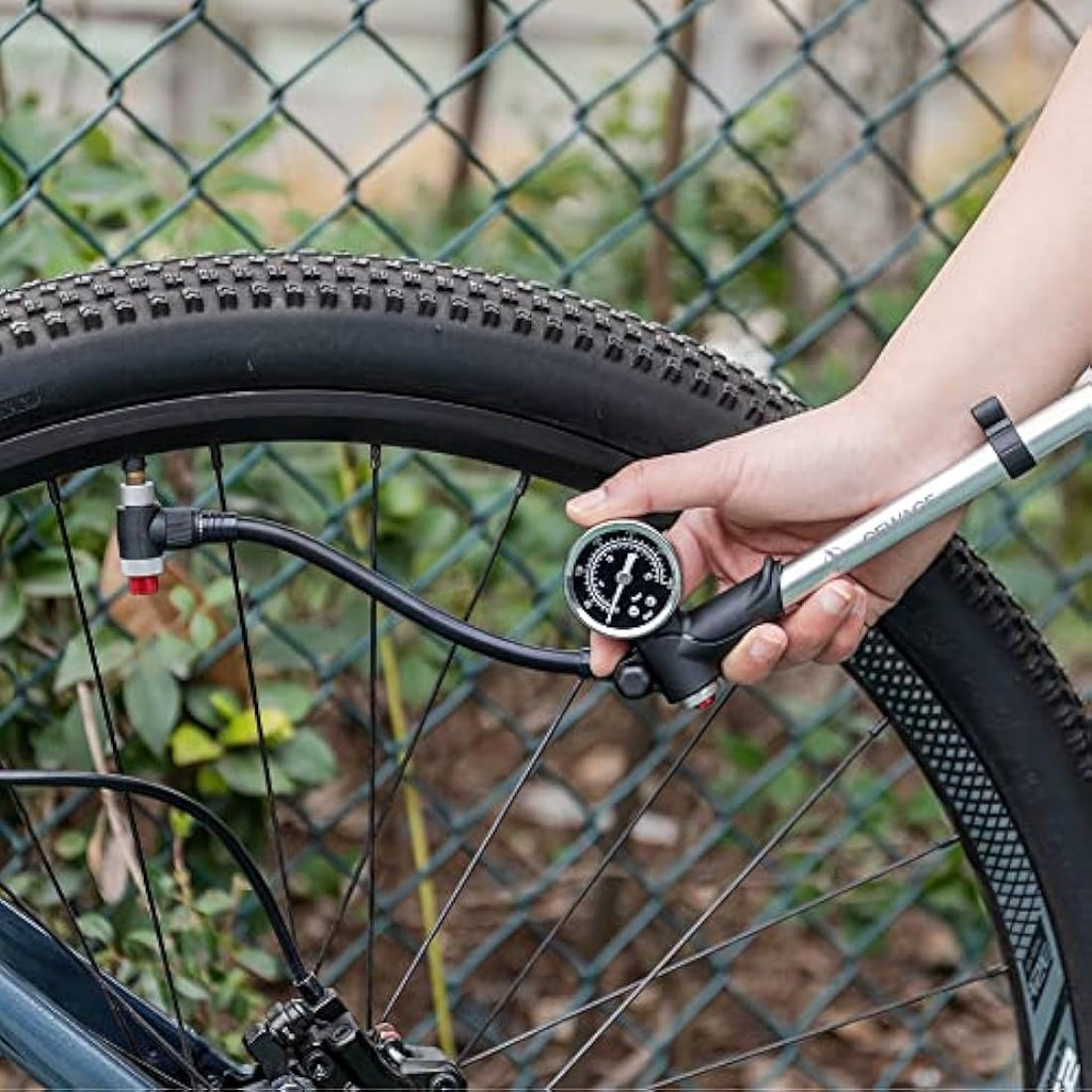 Jolof Store High Pressure Shock Pump – 300 PSI MTB Fork & Tyre Pump