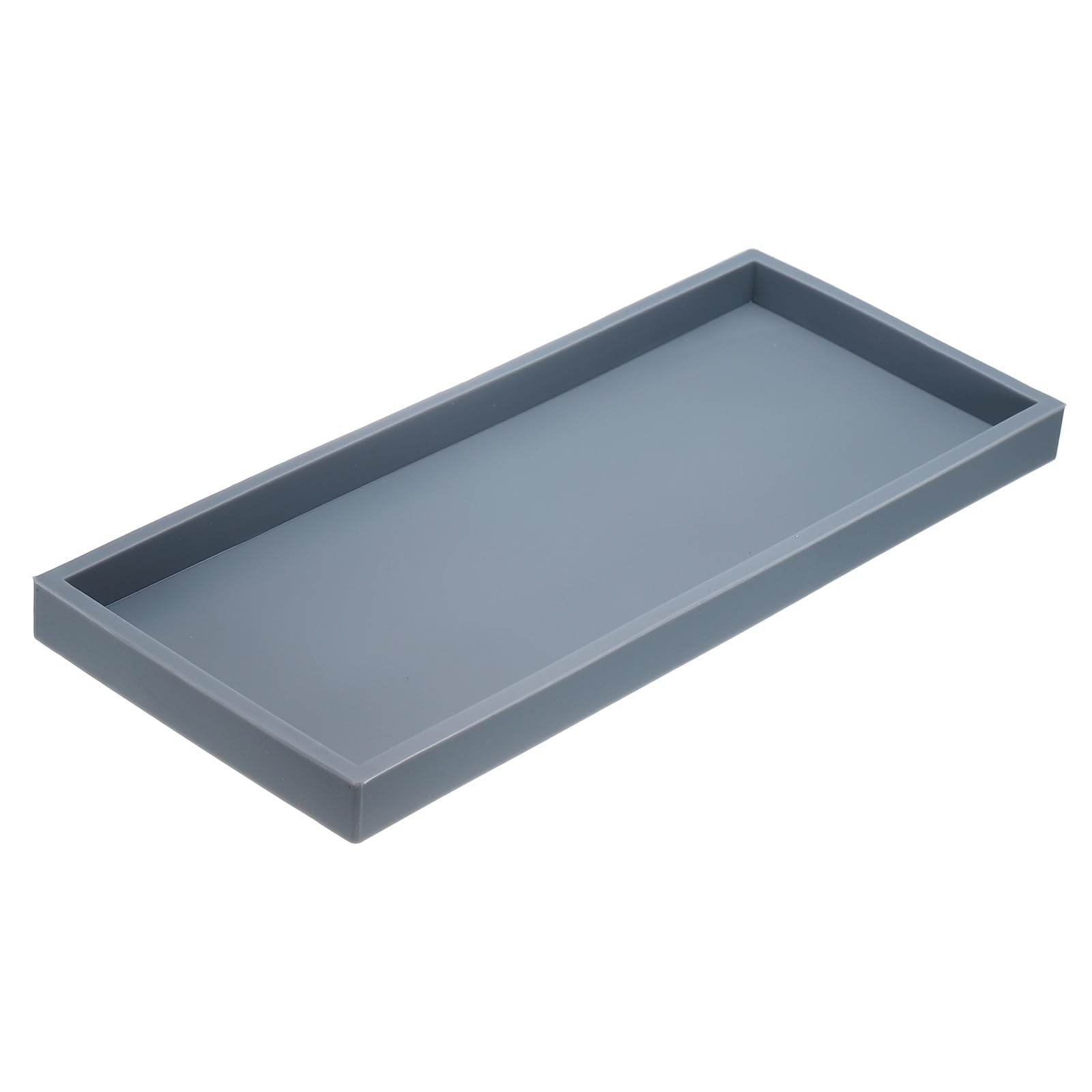 Jolof Store Silicone Bathroom Vanity Tray – Waterproof Sink Organizer, Gray