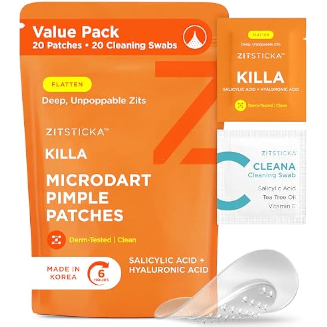 ZitSticka Killa Microdart Acne Patches for Deep Zits – 20 Count