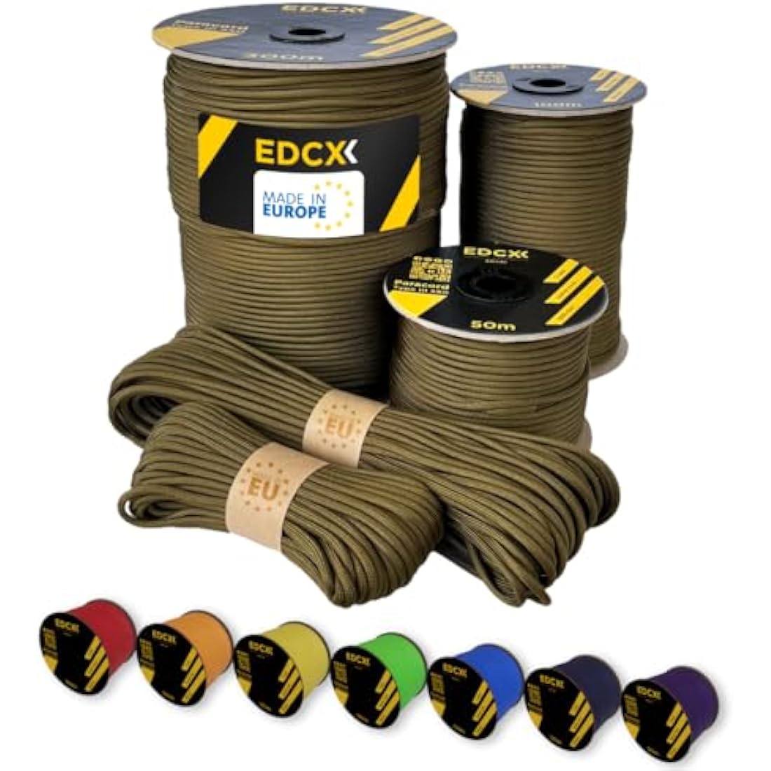 EDCX 550 Paracord Type III – 4mm Nylon Rope for DIY, Camping & Survival