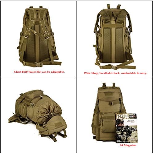 YUHAN 60L Tactical Backpack | Military MOLLE Hiking Trekking Rucksack