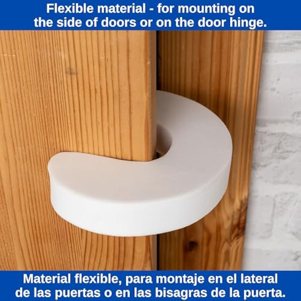 Door Finger Guards – 4 Pack White Foam Baby Safety Stoppers