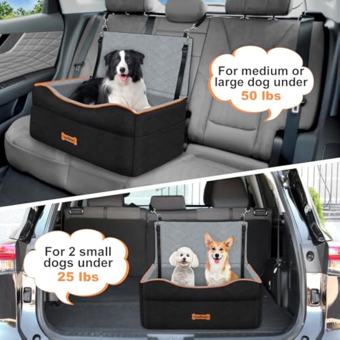VavoPaw Dog Car Seat | Waterproof Booster Seat for Medium Dogs