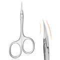 THRAU Left Handed Cuticle Scissors – Fine Curved Stainless Steel Trimmer
