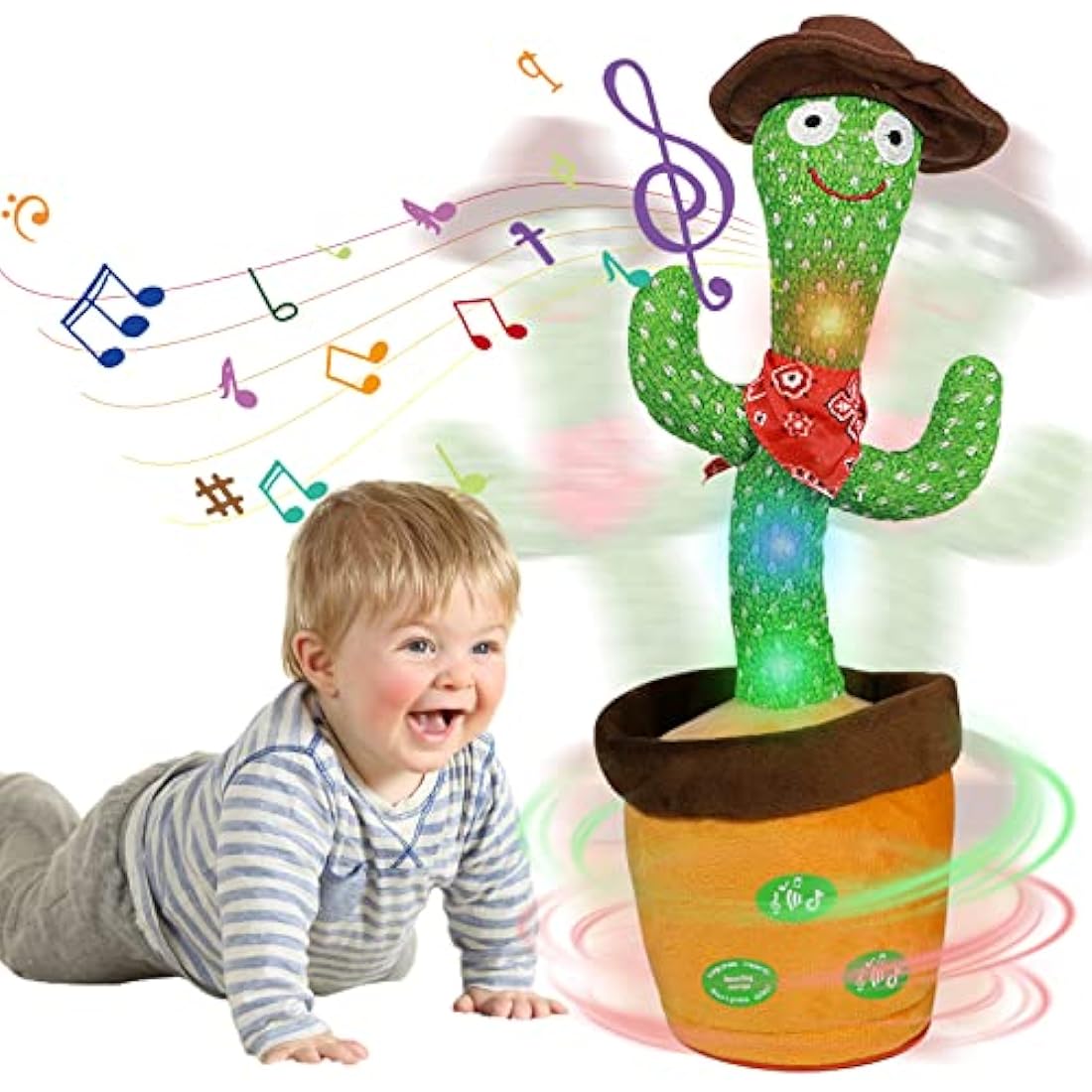 HICAS Dancing Talking Cactus Toy – 120 Songs & Voice Recorder Plush