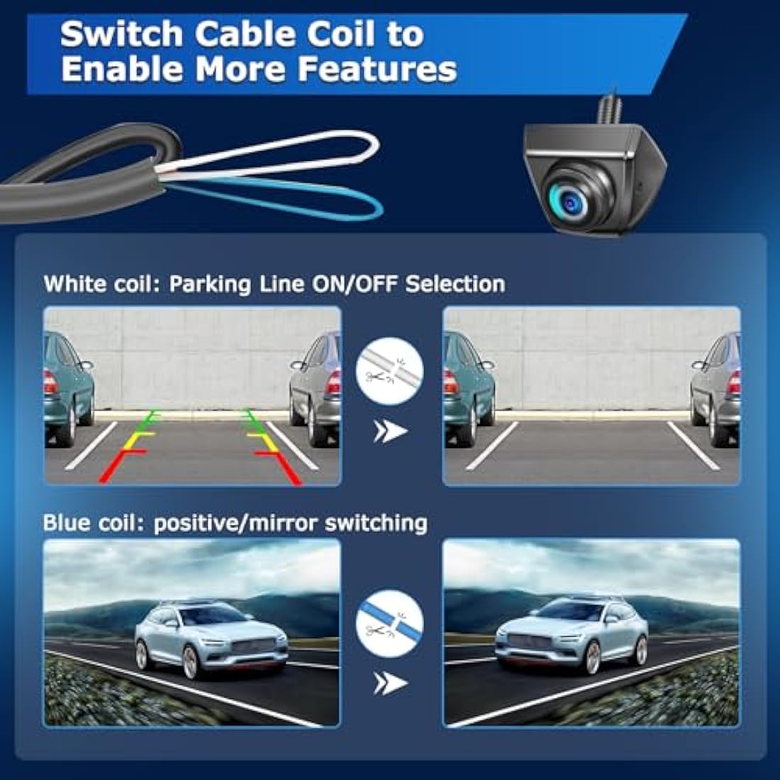 PARKVISION HD Reverse Camera | 140° Wide Angle Metal Rear View Camera