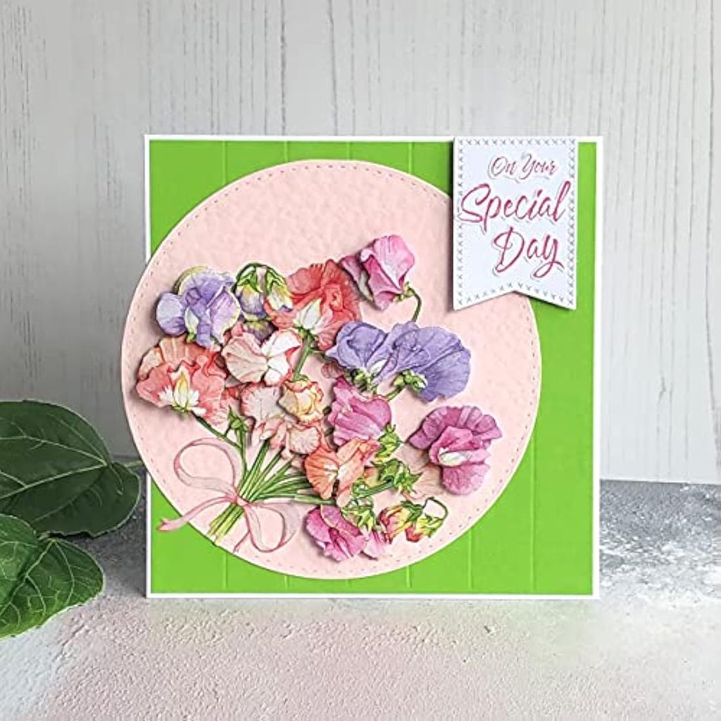 Katy Sue Designs Floral 3D Die-Cut Decoupage Sheets for Card Making - 24 Pack