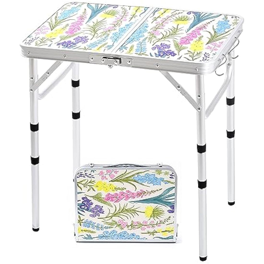 Folding Camping Table | 2ft Portable Floral Picnic Table