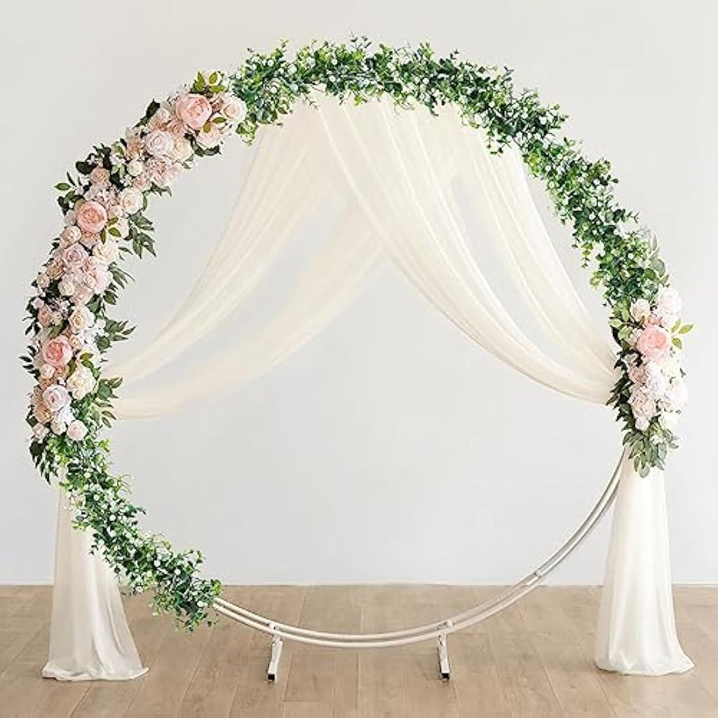LOMOHOO 2-Pack 12FT Artificial Eucalyptus Garland with White Flowers