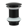 Muxios Matte Black Pop Up Sink Plug – Brass Basin Waste Without Overflow
