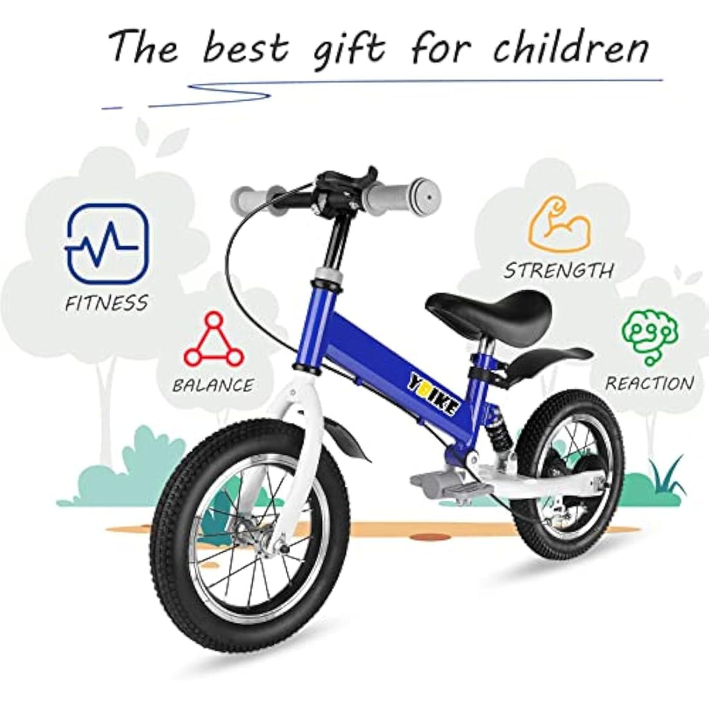 Jolof Store 2-in-1 Kids Balance Bike with Pedals and Brakes