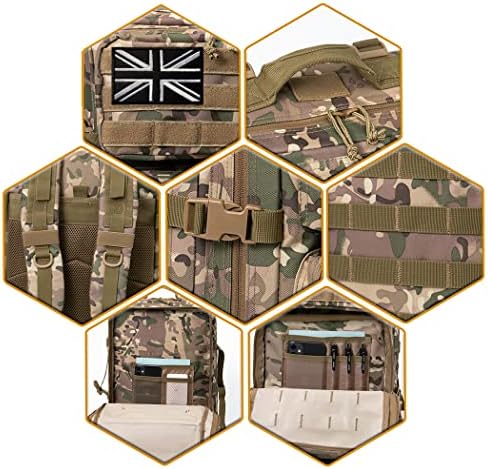 Jolof Store 45L Military Tactical Backpack – Molle Army Assault Pack