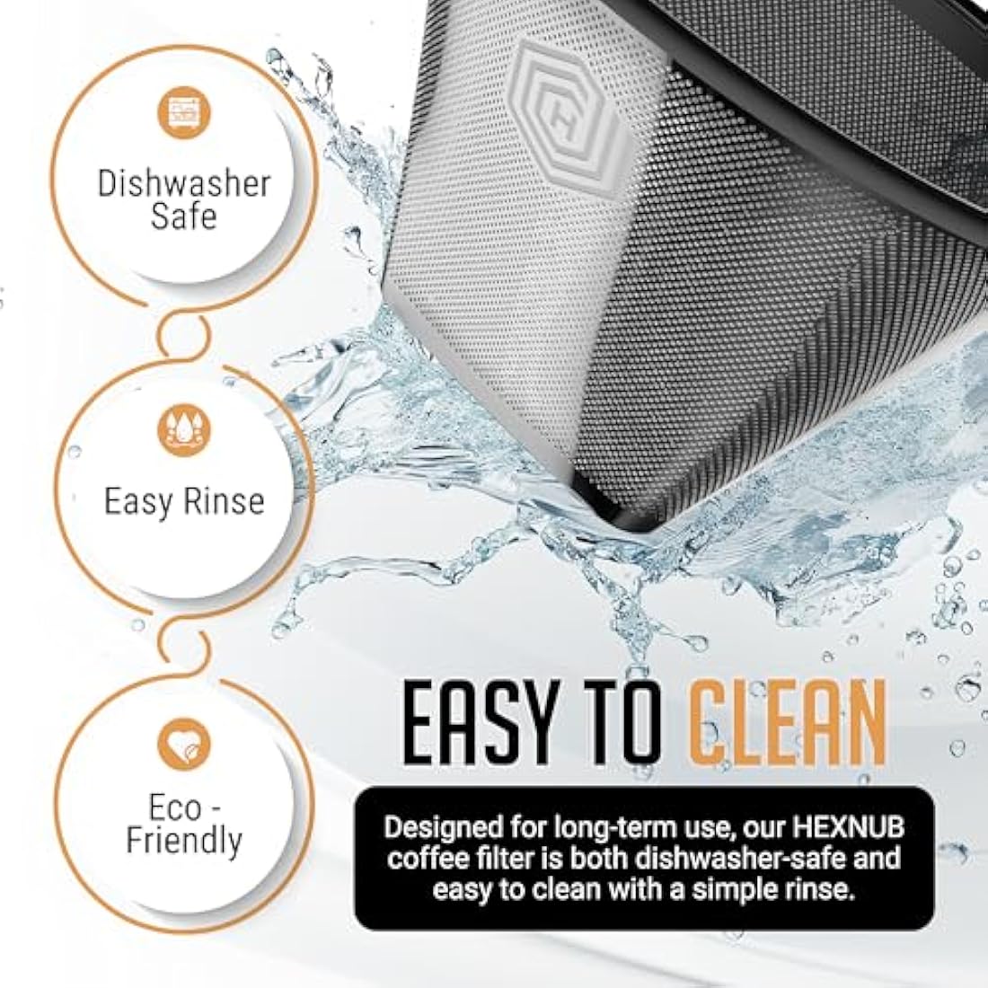 HEXNUB Reusable #4 Coffee Filter for Technivorm Moccamaster - Stainless Steel