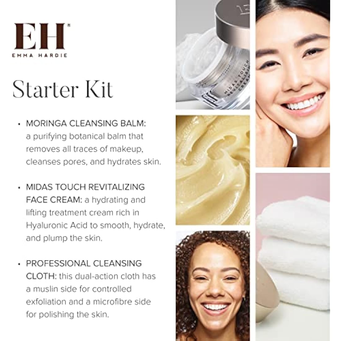 Emma Hardie Skincare Starter Kit – Moringa Cleansing Balm & Face Cream
