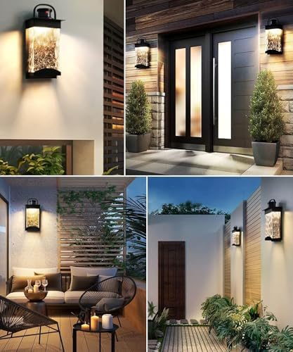 Lamomo Outdoor Motion Sensor Wall Light – 1200LM Dusk to Dawn LED Porch Lamp