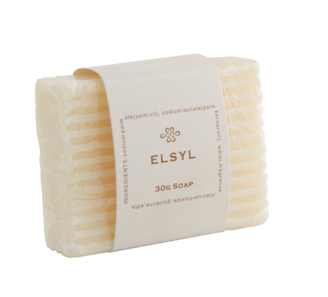 Elsyl Natural Look Guest Soap - 30g Moisturising Hotel Bars, Pack of 50
